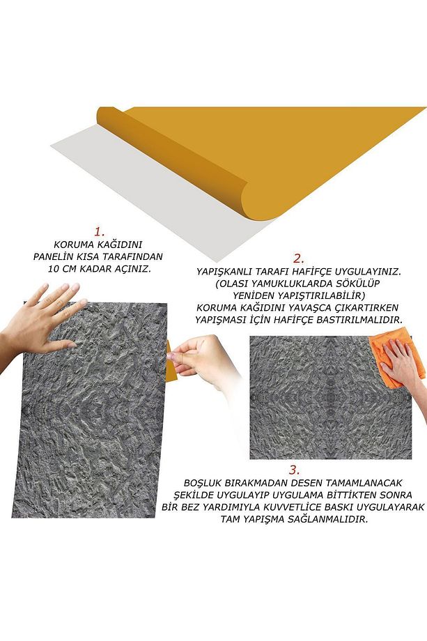 Kendinden Yapışkanlı Uzay Mermer Desenli Pvc Panel 41x62 Cm (4 Adet) 1 M² - 6