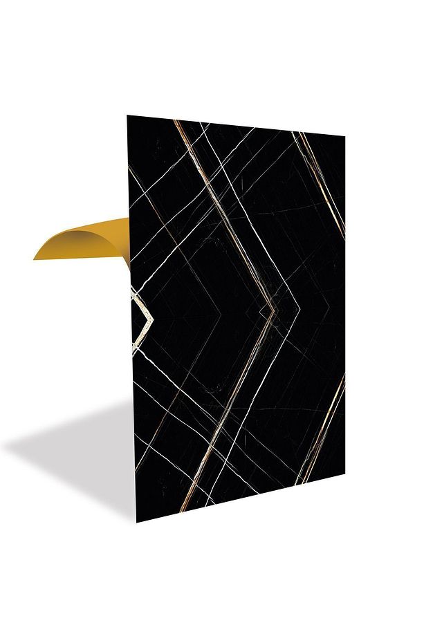 Kendinden Yapışkanlı Siyah Asorti Desenli Pvc Panel 41x62 Cm (4 Adet) 1 M² - 1