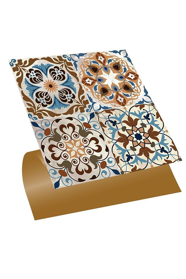 Kendinden Yapışkanlı Banyo Mutfak Kaplama Fas 010 Karma Desenli Pvc Karo 30x30 Cm (56 ADET) 5m2 - 1