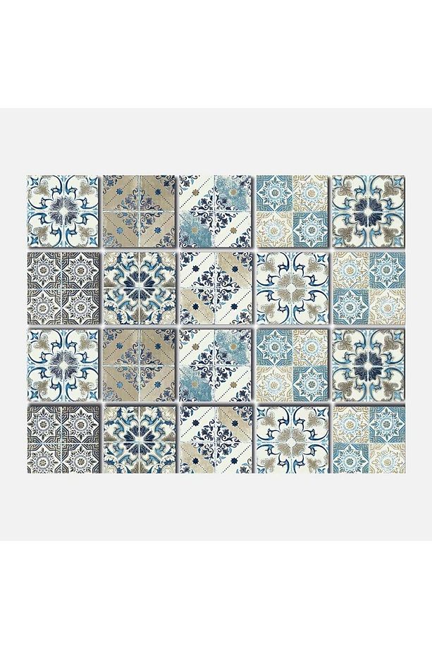 Kendinden Yapışkanlı Fas4 Desenli Pvc Karo 10x10 Cm 20'li Paket - 1