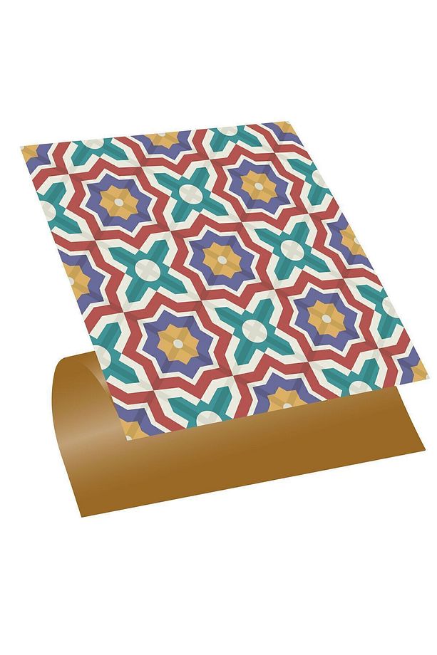Kendinden Yapışkanlı Kontrast Yıldız Desenli Pvc Karo 30x30 Cm (11 ADET) 1 M² - 1