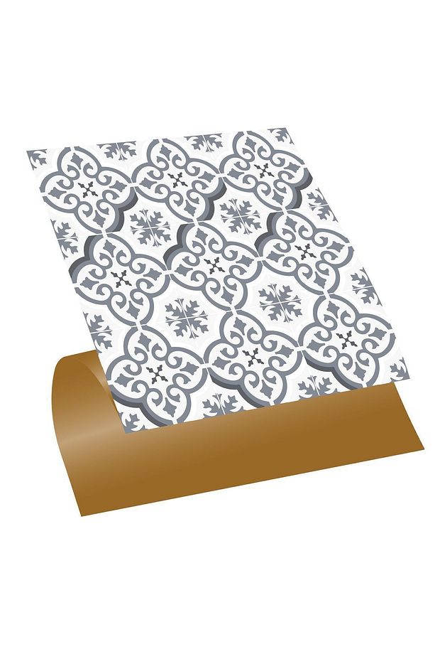 Kendinden Yapışkanlı Mutfak Banyo Kaplama Geometrik 045 Desenli Pvc Karo 30x30 Cm (11 ADET) 1m2 - 1