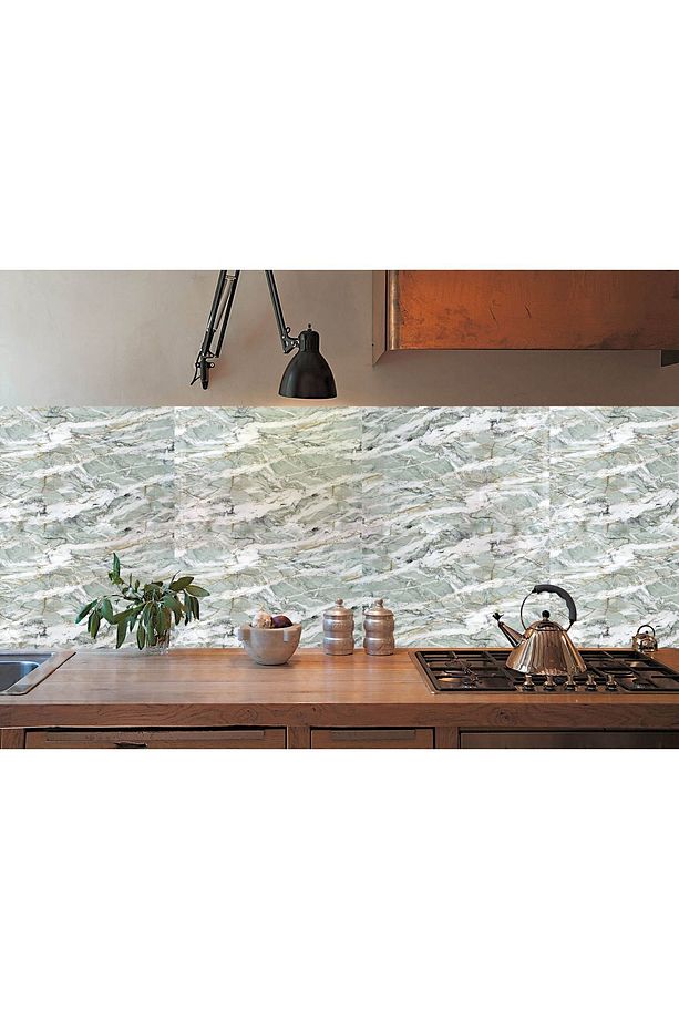 Kendinden Yapışkanlı Yeşil Agat Desenli Pvc Panel 41x62 Cm (12 Adet) 3 M² - 5