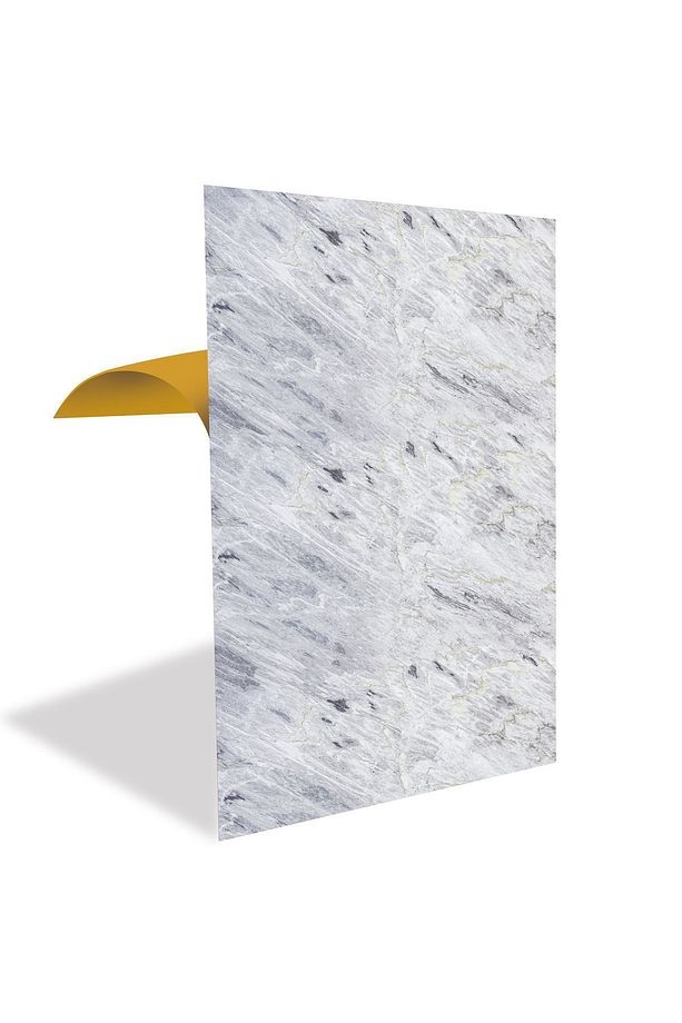 KENDİNDEN YAPIŞKANLI GRİ DALGALI DESENLİ PVC PANEL 41x62 cm (12 Adet) 3 M² - 1