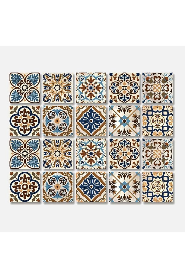 Kendinden Yapışkanlı Fas001 10x10 Cm Desenli Pvc Karo - 4