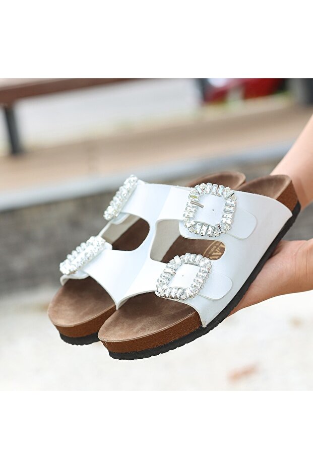 Papuci Nool piele albă - 4