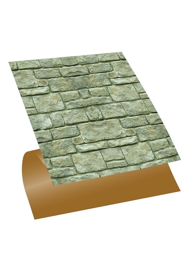 Kendinden Yapışkanlı Seramik Fayans Kaplama Taş Duvar Desenli Pvc Karo 30x30 Cm (4 ADET) 0,36 M2 - 1