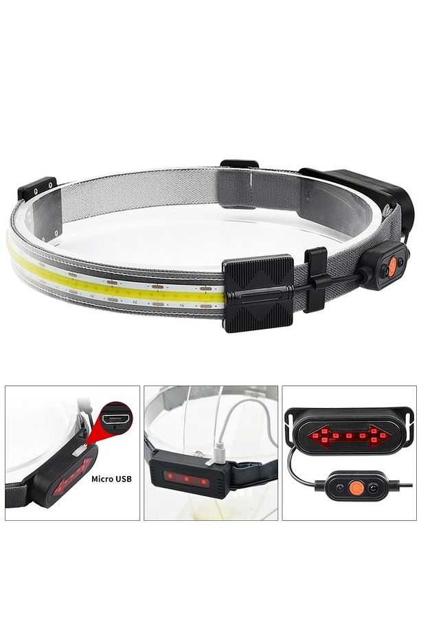 Ranchı Rc-33 Kafa Feneri Lambası Şerit Cob Led Şarjlı 30w - 1