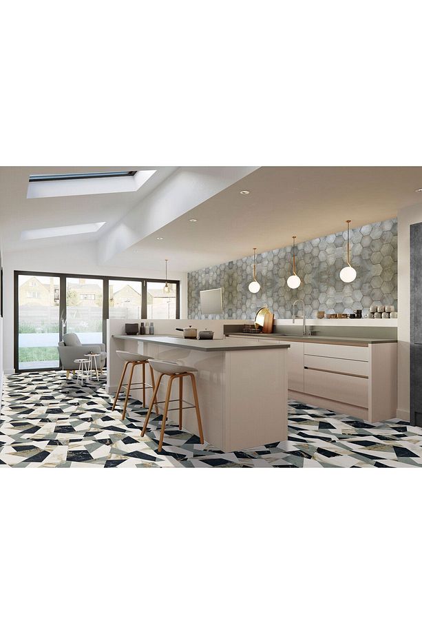 Kendinden Yapışkanlı Altıgen Ahşap Desenli Pvc Panel 41x62 Cm (4 Adet) 1 M² - 6