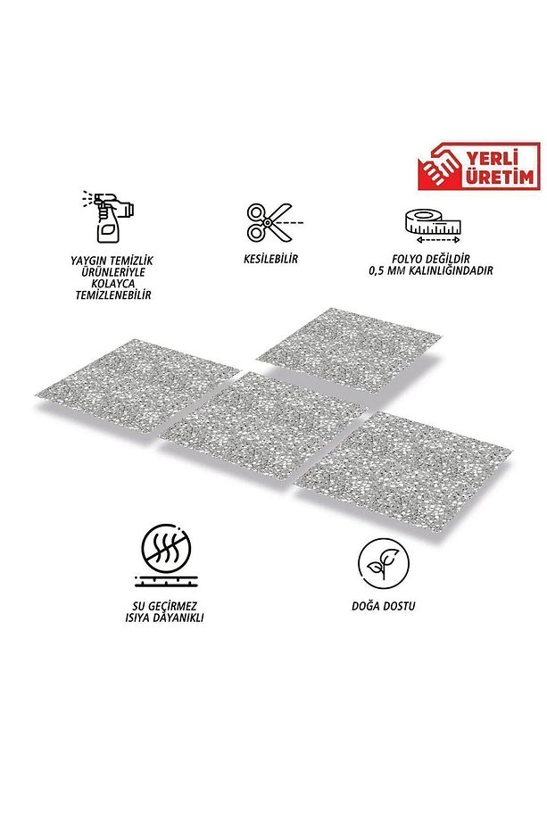 Kendinden Yapışkanlı Kesilebilir Zemin Kaplama Terrazzo Desenli Pvc Karo 30x30 Cm (4 ADET) 0,36 M2 - 2