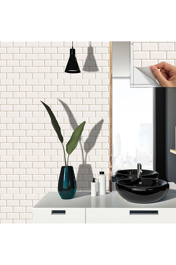 Kendinden Yapışkanlı Kesilebilir Metro Karo Desenli Pvc Karo 30x30 Cm (4 ADET) 0,36 M2 - 5