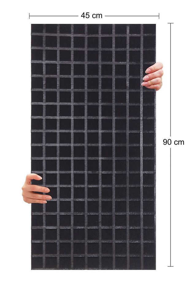 Akustik Ve Dekoratif Kare Desenli Keçe Panel 45x90 Cm / 2 Adet / 0,81 M² - 1