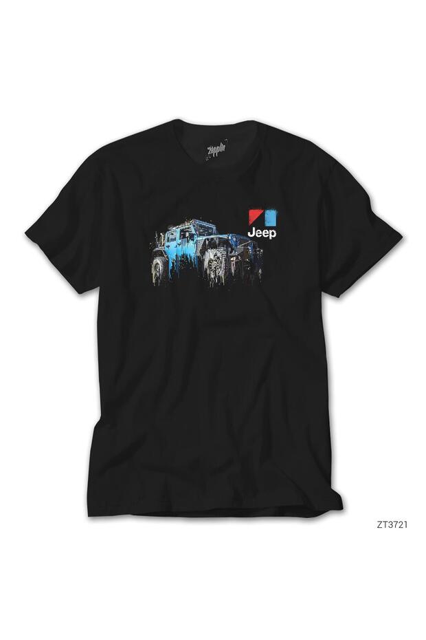 Flowing Jeep Black T-Shirt