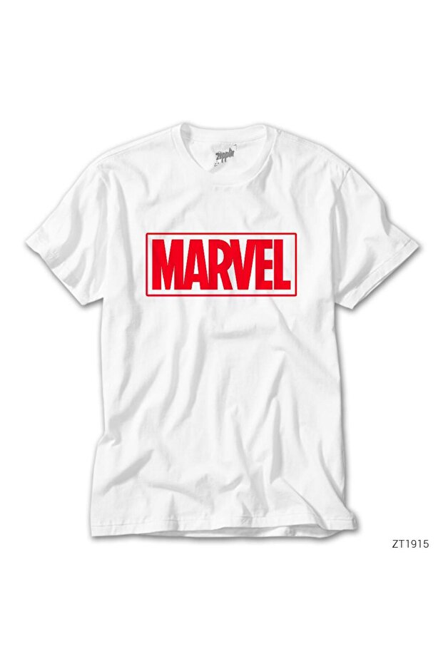 Λευκό μπλουζάκι με λογότυπο Marvel - 1