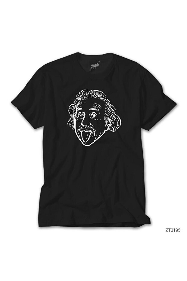 Μαύρο μπλουζάκι με επένδυση Einstein - 1