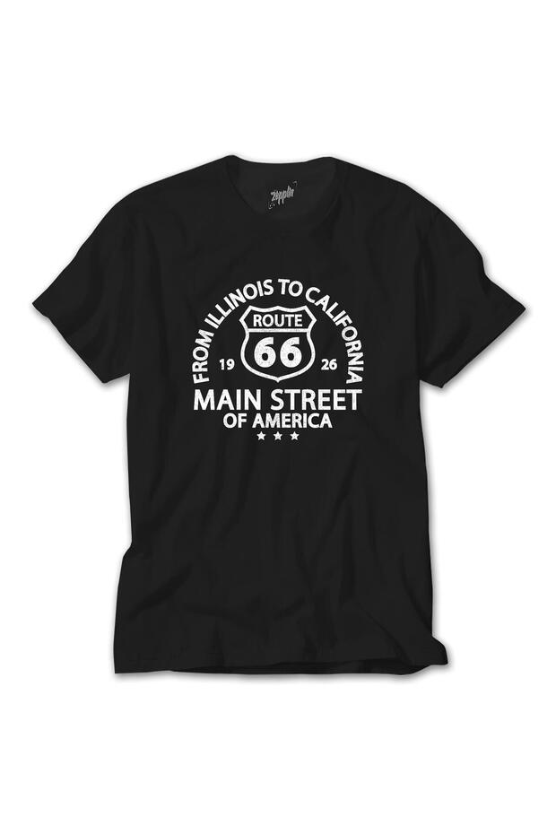 Route66 Main Black T-Shirt