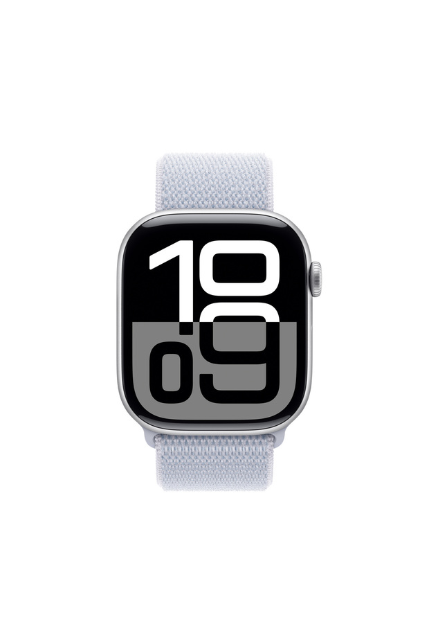 Watch Series 10 GPS + Cellular 42mm Gümüş Alüminyum Kasa + Bulut Mavisi Spor Loop - 3