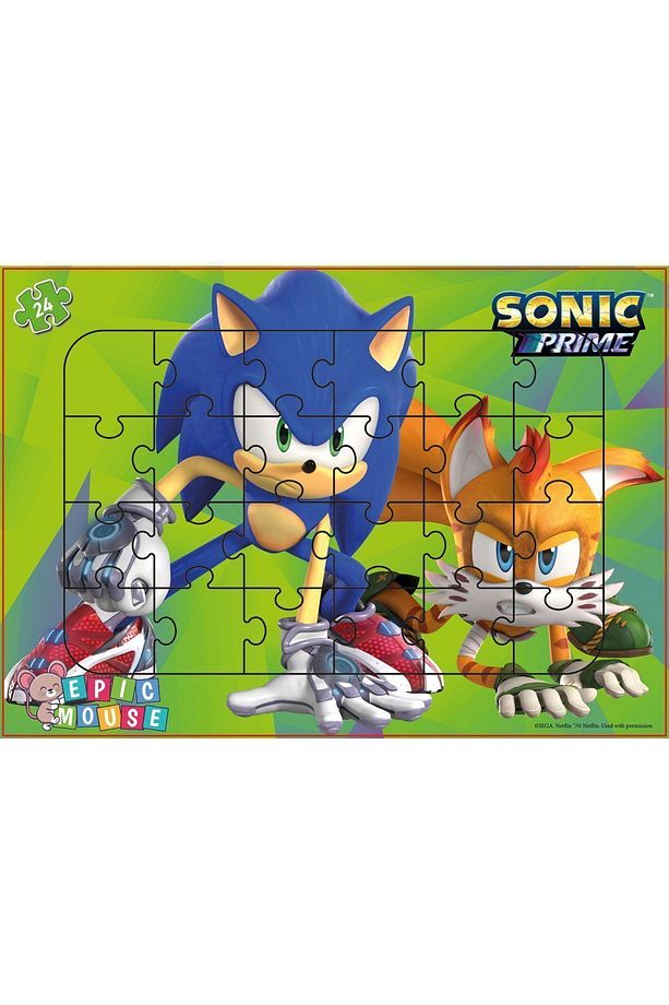 Sonic Eğitici 4lu Puzzle Seti- Yeni Başlayacaklara - 144 Parça Frame Puzzle/Yapboz - 4