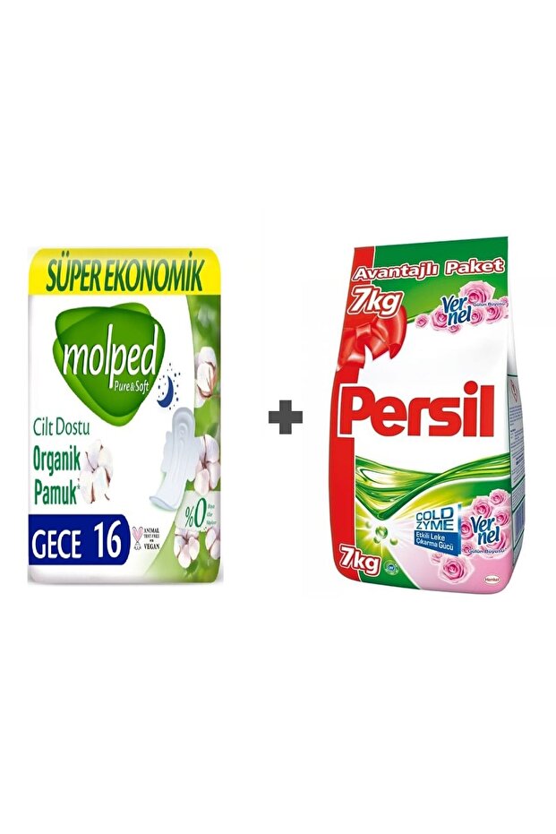 Pure Soft Hygienic Pads Super Economic Night 16-Pack and Persil Matik Rose's Magic 7 kg