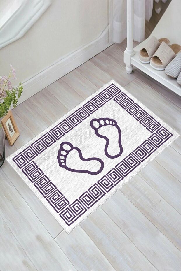 Footprint Bath Mat 40Cmx60Cm Purple Mat