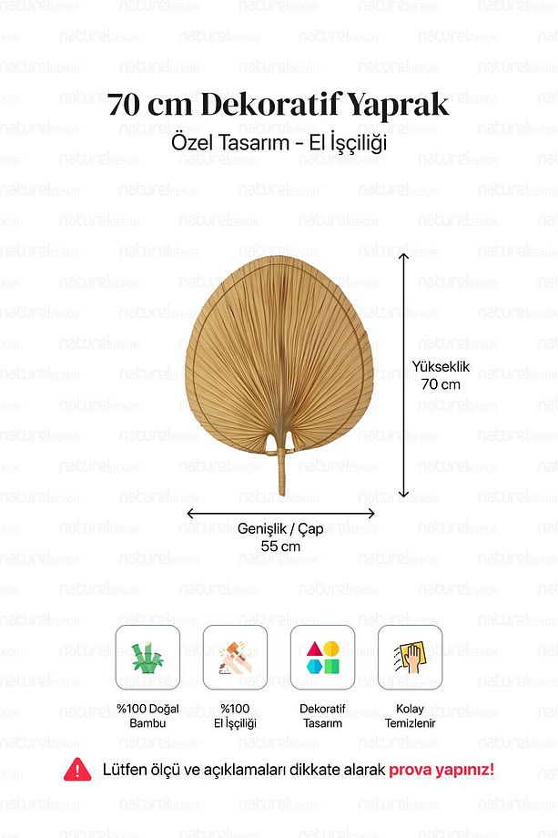 Bohem Palmiye Yaprağı, Japon Yelpazesi 55x70 Cm, Duvar Dekorasyon, Duvar Süsü, Iskandinav, Modern - 6