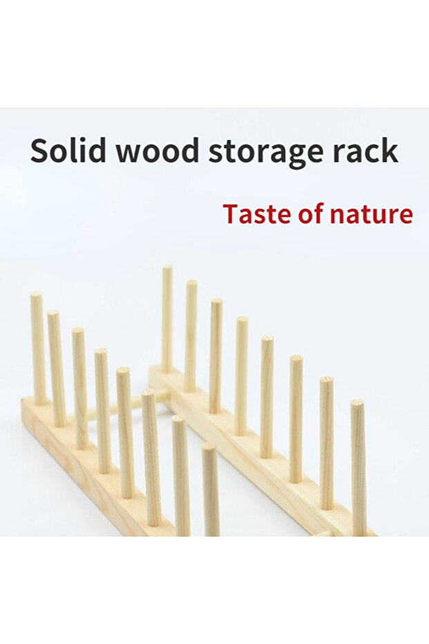 Diy储物柜竹沥水架木制盘子架碗碟架厨房收纳架盘子/切割盘... - 5