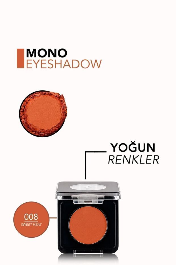 Mono Yüksek Pigmentli & Mat Bitişli Kompakt Göz Farı - 6