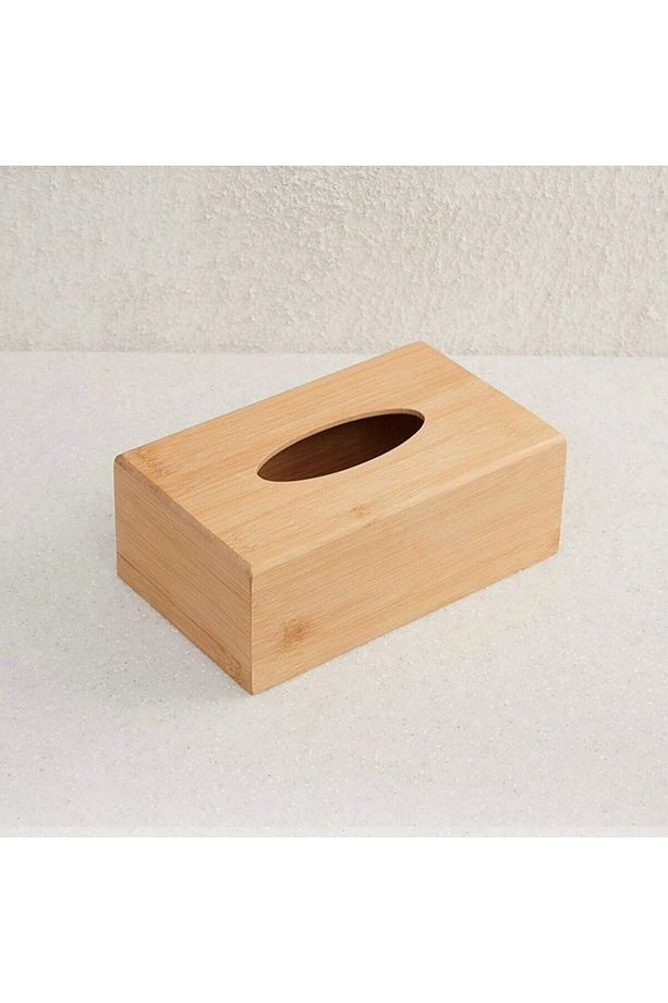 KAĞIT MENDİL KUTUSU BAMBU 22X12X8 CM AHŞAP PEÇETELİK MASA ÜSTÜ PEÇETELİK KALİTELİ - 3