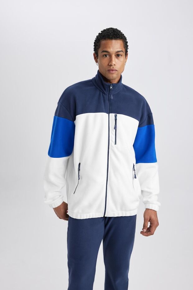 Standard Fit Zippered Fleece Cardigan - A5479ax23wn