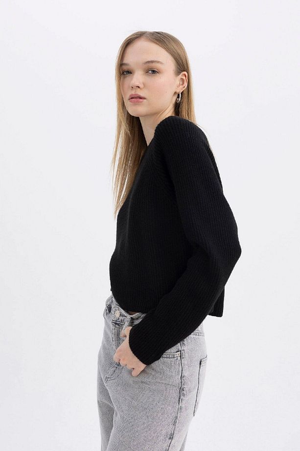 Coool Regular Fit Bisiklet Yaka Basic Düz Triko Kazak L2567az24wn - 4