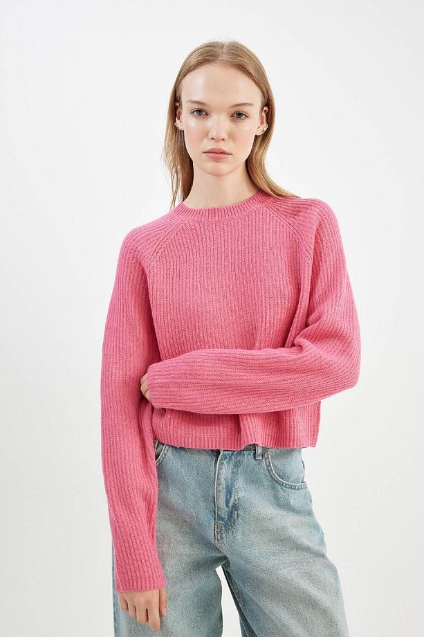 Coool Regular Fit Bisiklet Yaka Basic Düz Triko Kazak L2567az24wn - 3