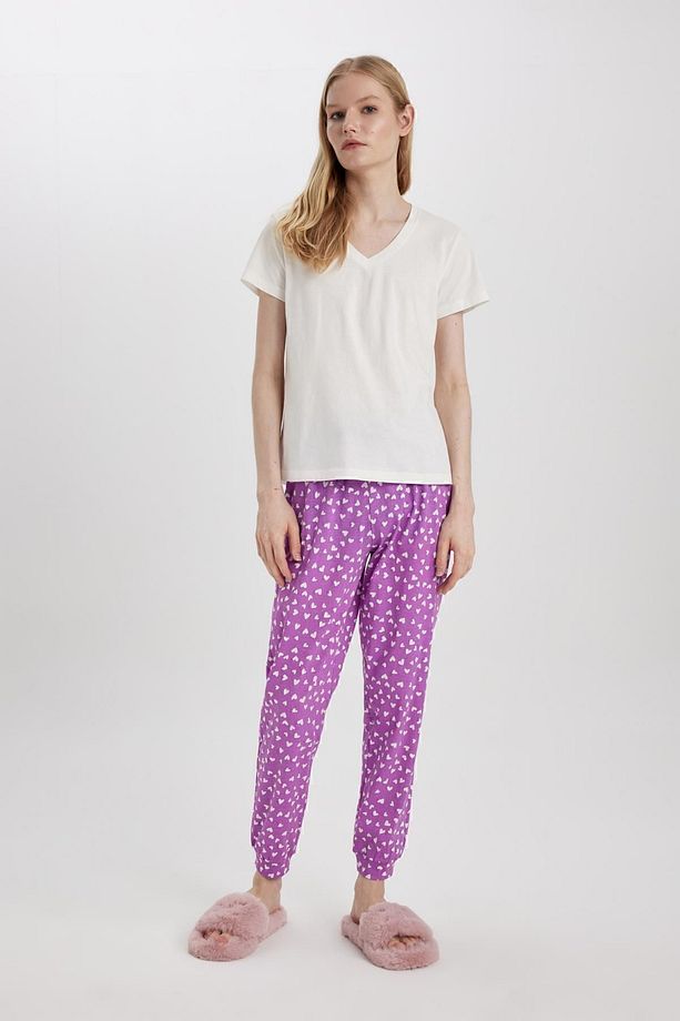 Fall In Love Regular Fit Casual Kalp Desenli Pijama Altı B6196ax24sp - 1