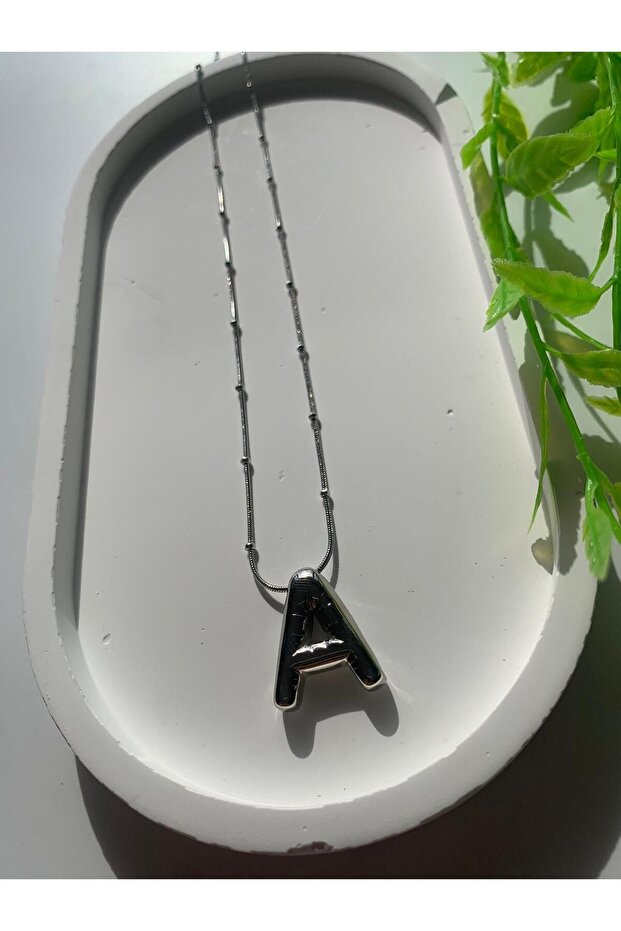 Çelik Balon A Harf Kolye - 2