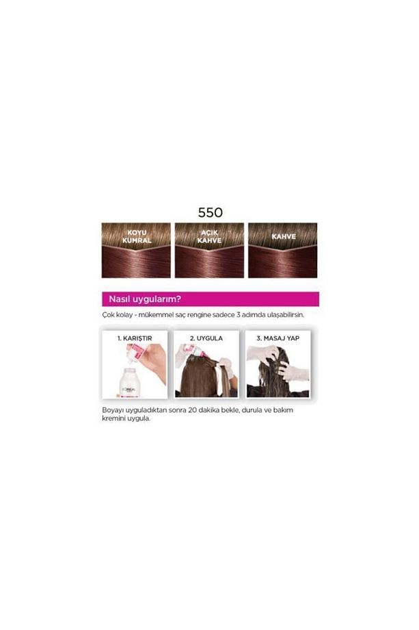 Saç Boyası - Casting Creme Gloss 550 Böğürtlen Kızılı 3600523291489 - 6