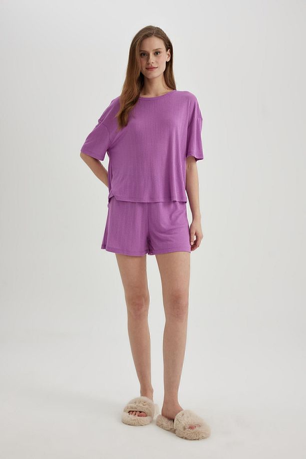 Fall In Love Pijama Takım Kısa Kollu Beli Lastikli Şort Alt B6183ax24sp - 1