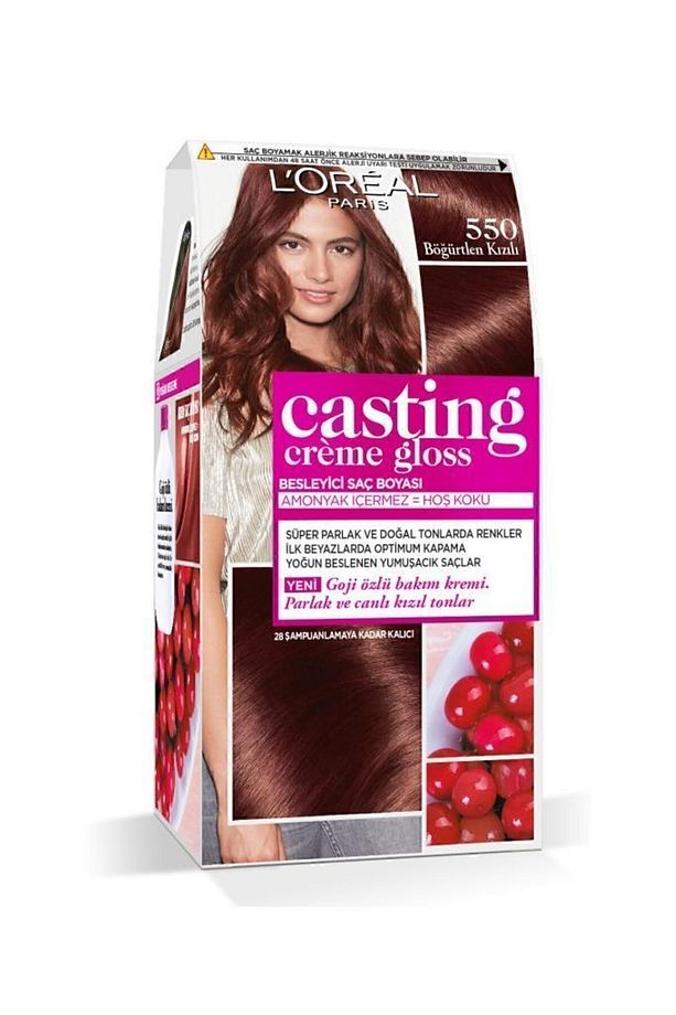 Saç Boyası - Casting Creme Gloss 550 Böğürtlen Kızılı 3600523291489 - 2
