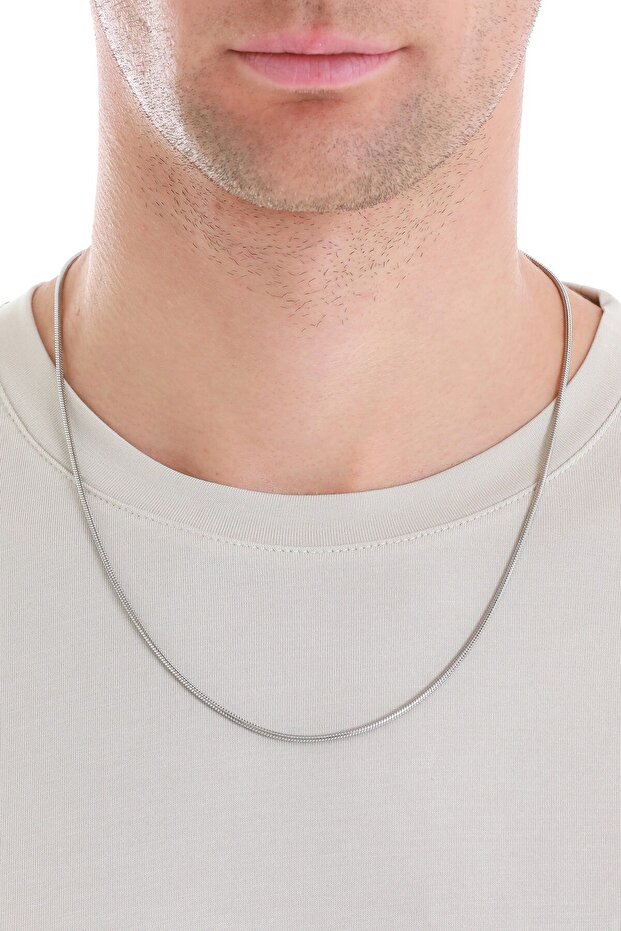 Çelik Zincir Erkek Kolye - 1