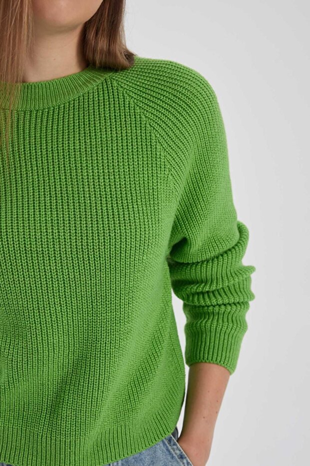 Coool Regular Fit Bisiklet Yaka Basic Düz Triko Kazak L2567az23wn - 6