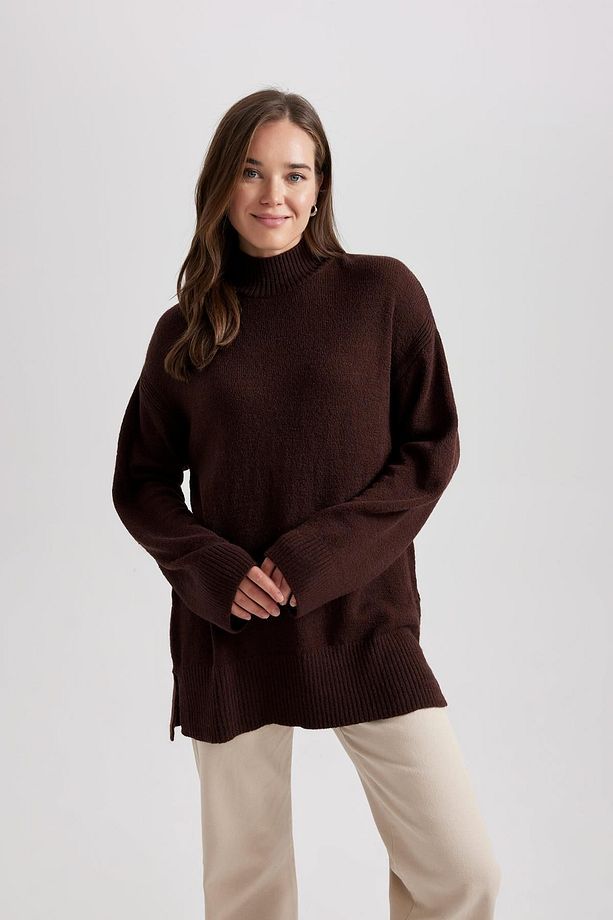 Regular Fit Dik Yaka Basic Kazak Tunik B0088ax23wn - 3