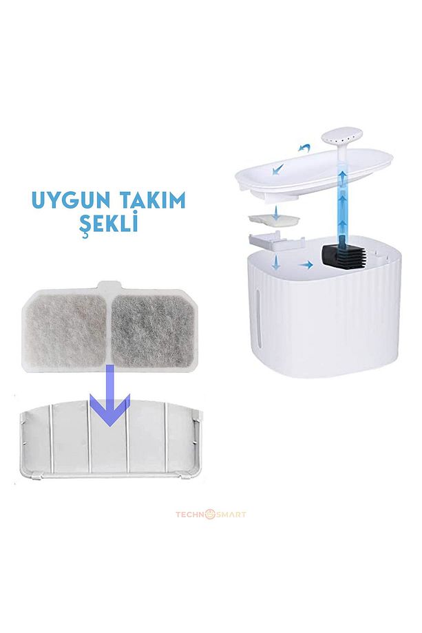 4adet Kedi Köpek Su Çeşmesi Su Pınarı Filtresi - 4