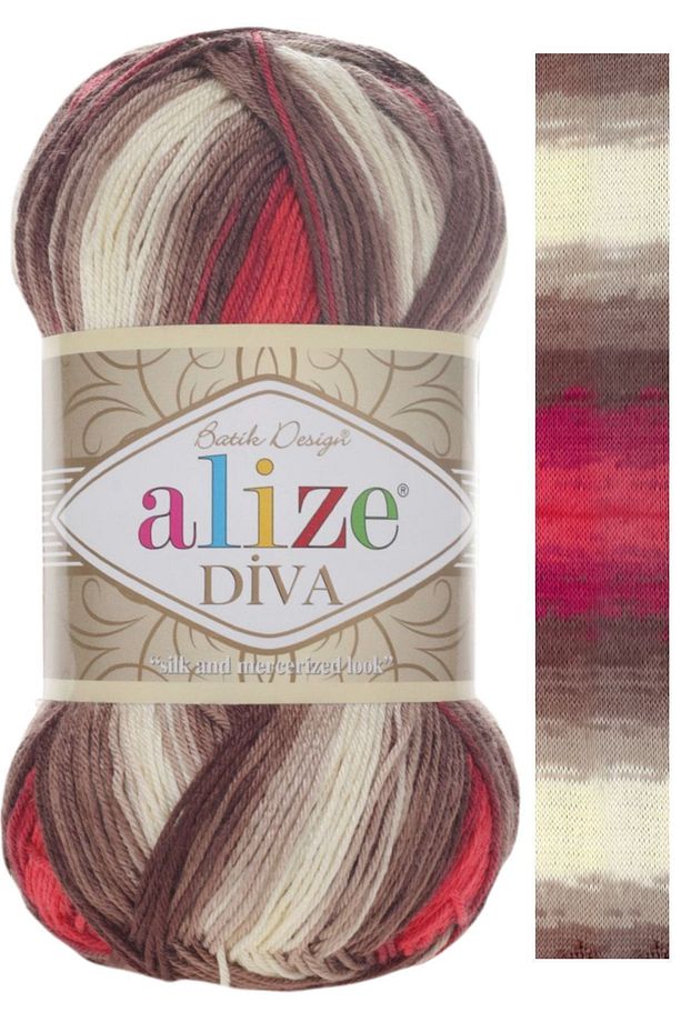5 Adet Diva Batik Merserize İp Yazlık Bikini Bustiyer Bluz Örgü İpi 4574 - 1