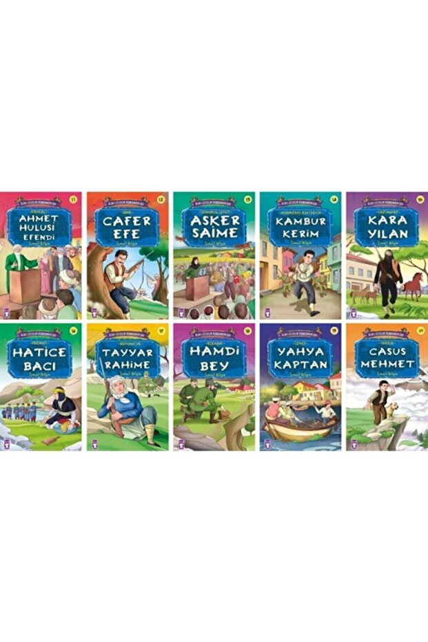 Kurtuluşun Kahramanları 2. Set 10 Kitap / Ahmet Hulusi Efendi - Cafer Efe - Kara Yılan - Hatice Bacı