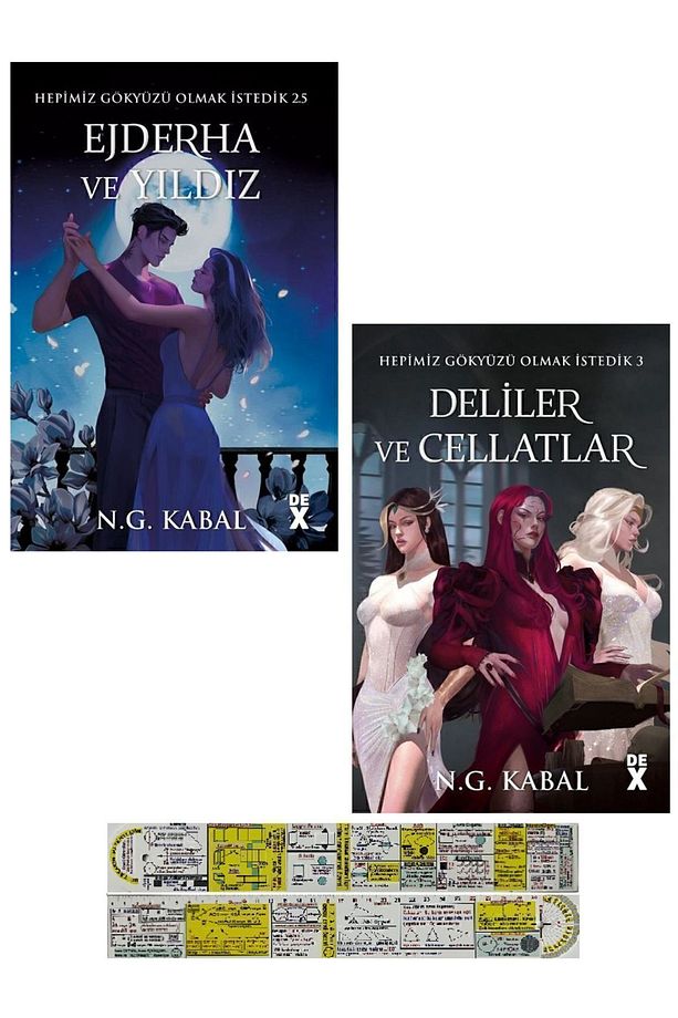 Hepimiz Gökyüzü Olmak İstedik 2.5-3. Kitaplar Set Ejderha ve Yıldız+Deliler ve Cellatlar N. G. Kabal - 1