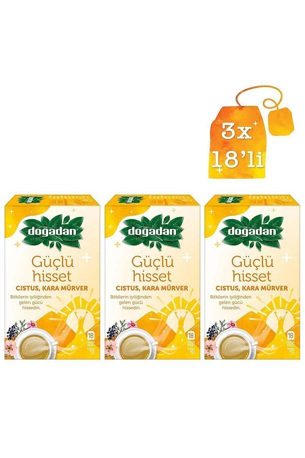 Güçlü Hisset Citrus & Kara Mürver Bardak Poşet Çay 18'li X 3 Adet - 1