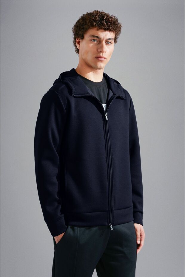 SWEATSHIRT WITH ZIP IN POLYESTER - 1