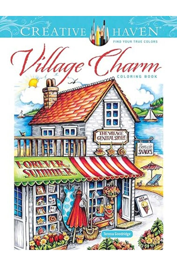 Creative Haven Village Charm Coloring Book