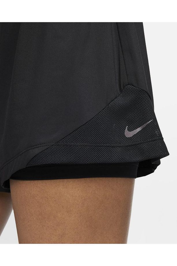Siyah Pro Flex 2-in-1 Woven Short Siyah Taytı Şort - 4