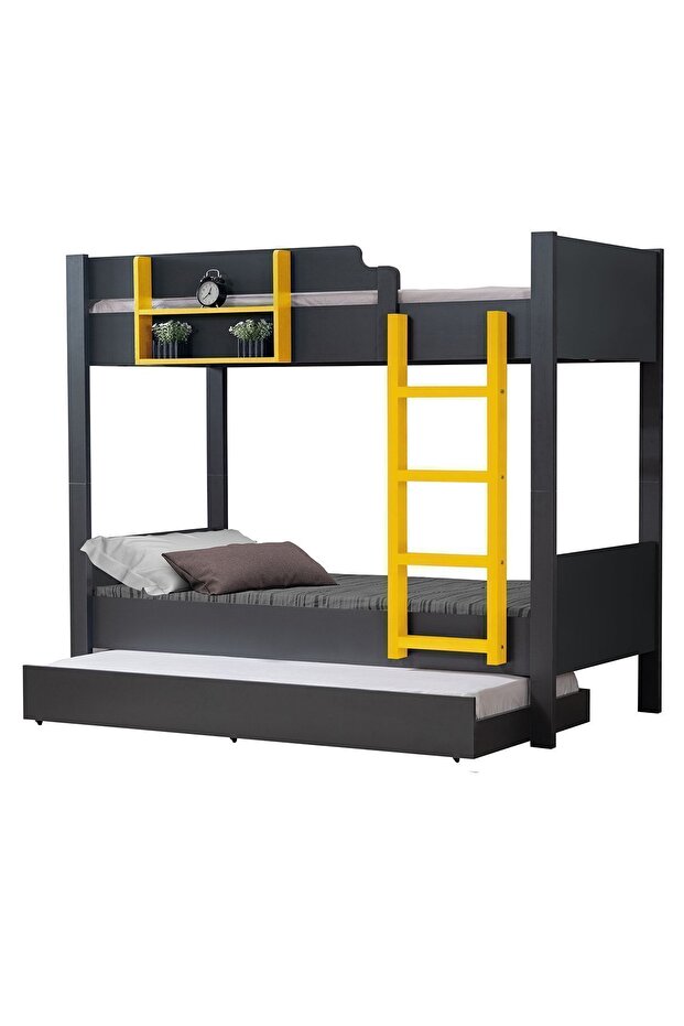 Ranza, Asya Ayrılabilir Yavrulu Ranza Antrasit - Sarı - 3