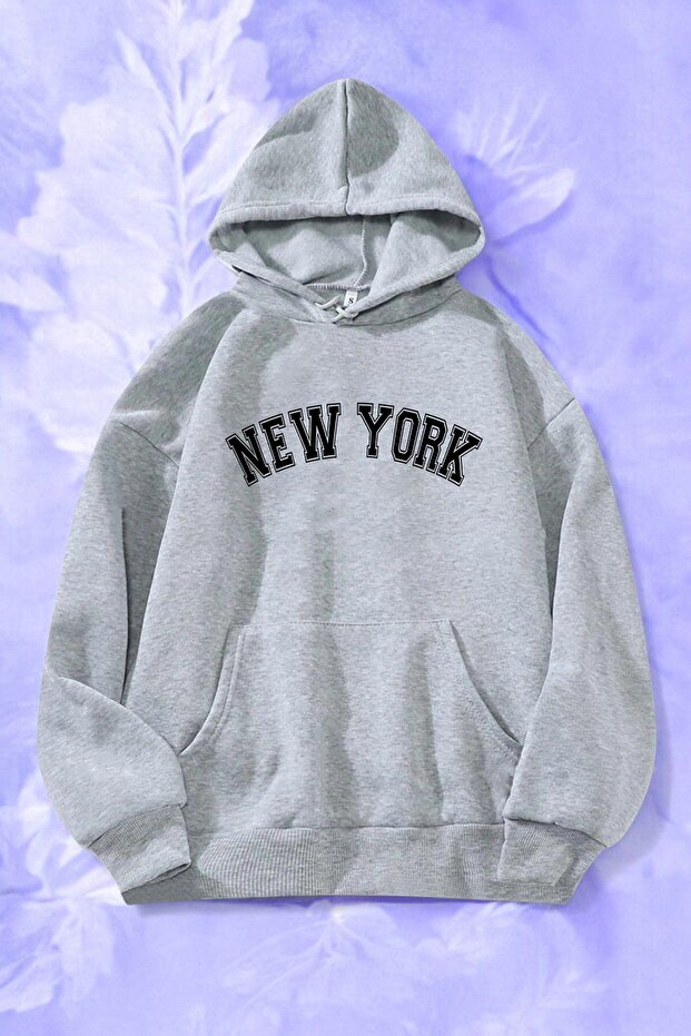 New York Printed Oversize Sweatshirt