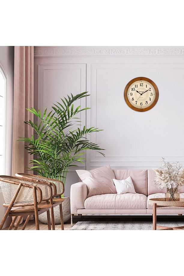 Masif Ahşap Sessiz Duvar Saati 40cm W1.40.m4 - 5